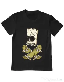 Tricou ADLER copil Death of Skateboarder Negru