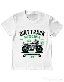 Tricou ADLER copil Dirt Track Alb