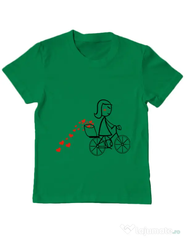 Tricou ADLER copil Dovezi de dragoste 1 Verde mediu