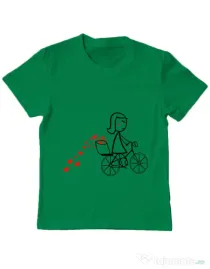 Tricou ADLER copil Dovezi de dragoste 1 Verde mediu