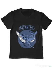 Tricou ADLER copil Dream big Negru