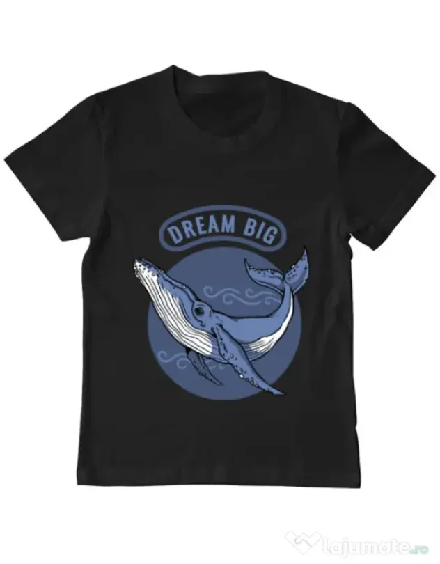 Tricou ADLER copil Dream big Negru