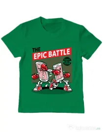 Tricou ADLER copil Epic battle Verde mediu