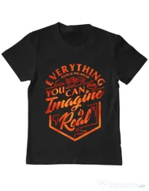 Tricou ADLER copil Everything You Can Imagine is Real Negru