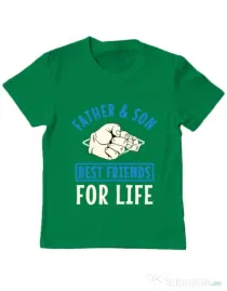Tricou ADLER copil Father and son Verde mediu