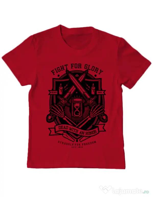 Tricou ADLER copil Fight For Glory Rosu