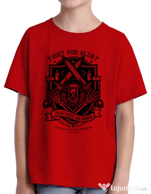 Tricou ADLER copil Fight For Glory Rosu