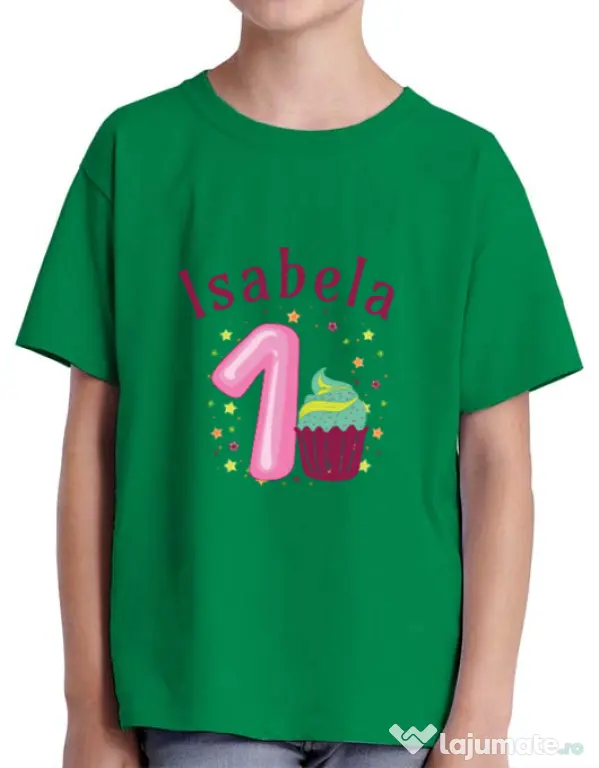 Tricou ADLER copil First Birthday Verde mediu