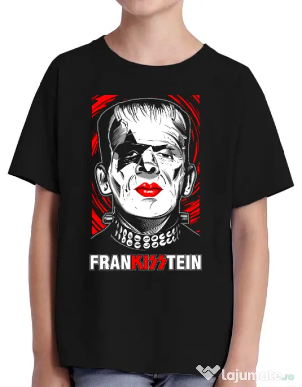 Tricou ADLER copil FRANKISSTEIN Negru