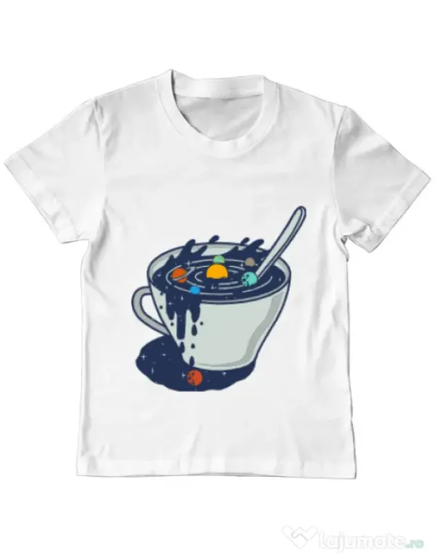 Tricou ADLER copil Galaxy mug Alb