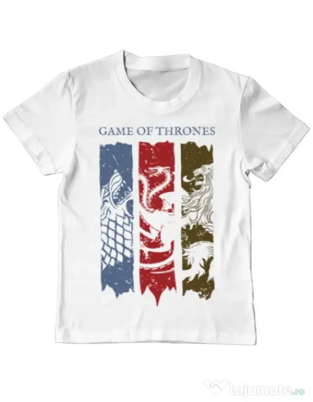 Tricou ADLER copil Game of Thrones Alb