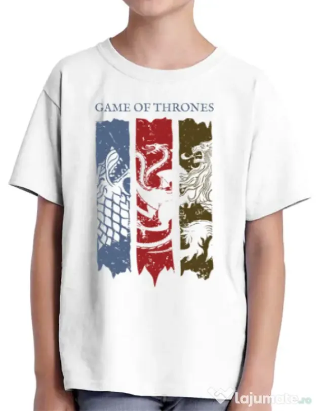 Tricou ADLER copil Game of Thrones Alb