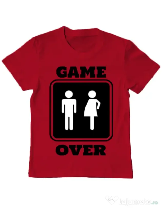 Tricou ADLER copil Game over pregnant Rosu