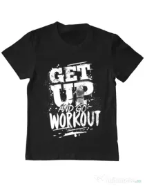 Tricou ADLER copil Get up and go workout Negru