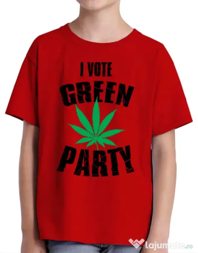 Tricou ADLER copil Green party Rosu