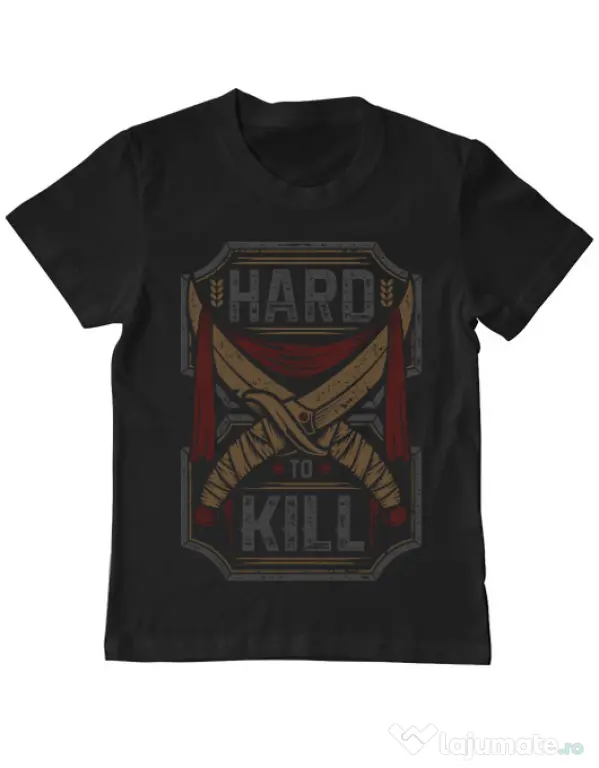 Tricou ADLER copil Hard To Kill Negru