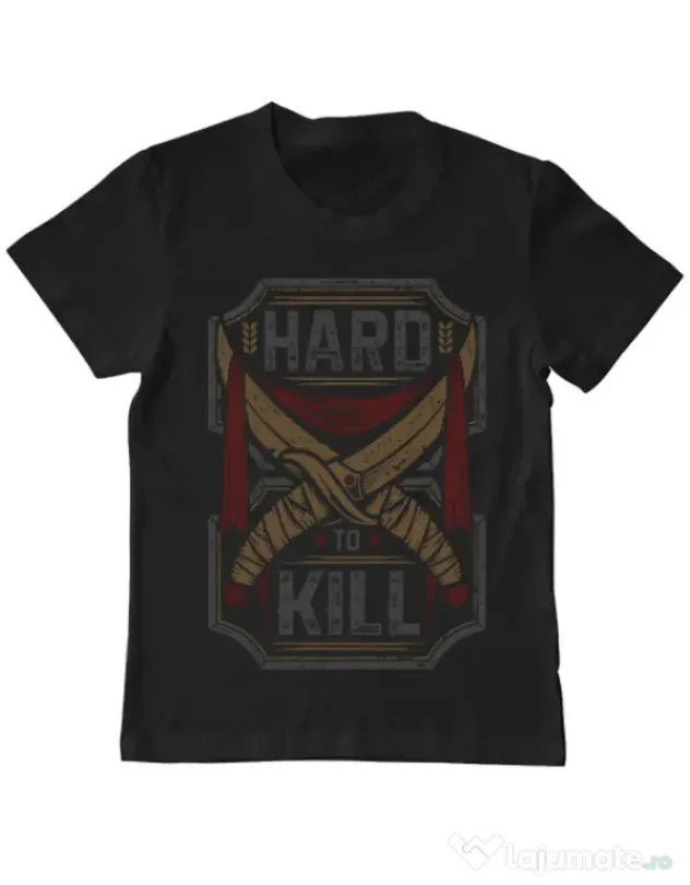 Tricou ADLER copil Hard To Kill Negru