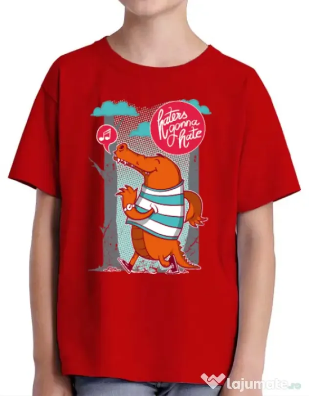 Tricou ADLER copil Haters gonna hate Rosu