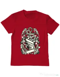 Tricou ADLER copil Heart and Anchor Rosu