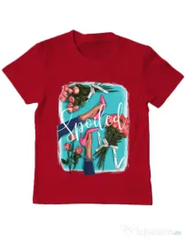 Tricou ADLER copil High Heels and roses Rosu
