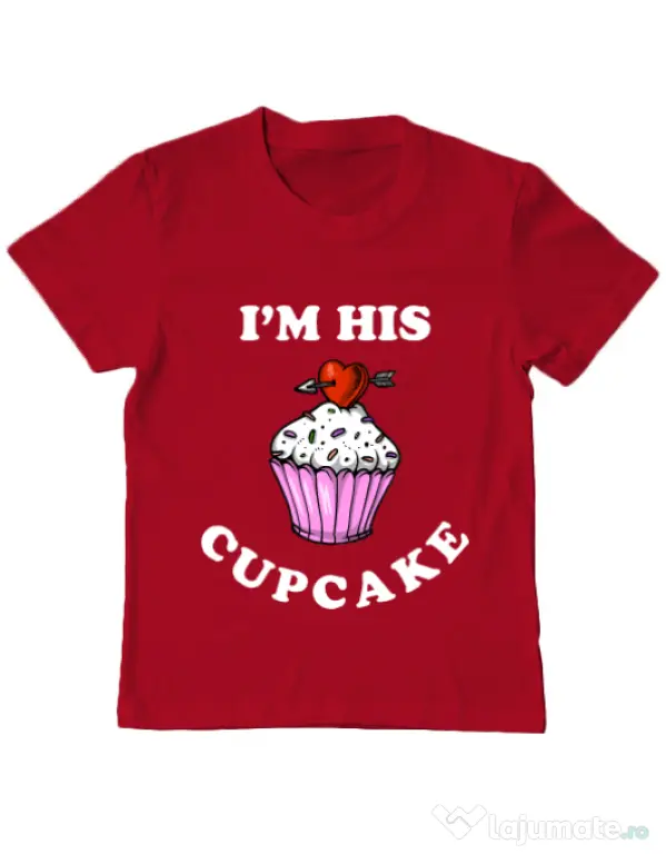 Tricou ADLER copil His cupcake Rosu