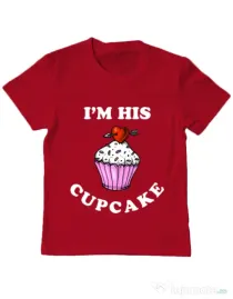 Tricou ADLER copil His cupcake Rosu