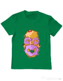 Tricou ADLER copil Homer Donut Verde mediu
