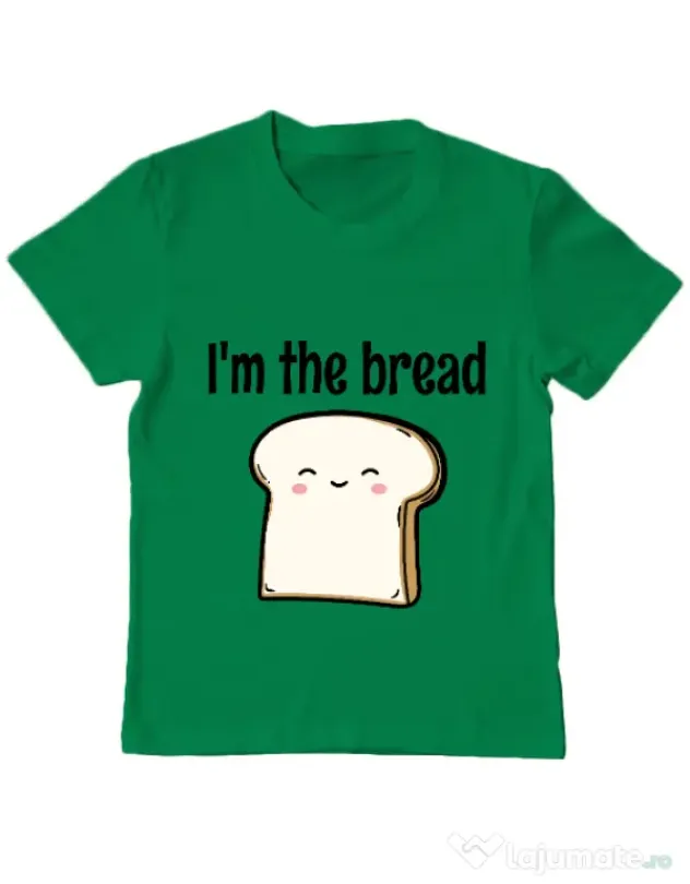 Tricou ADLER copil I am the bread Verde mediu