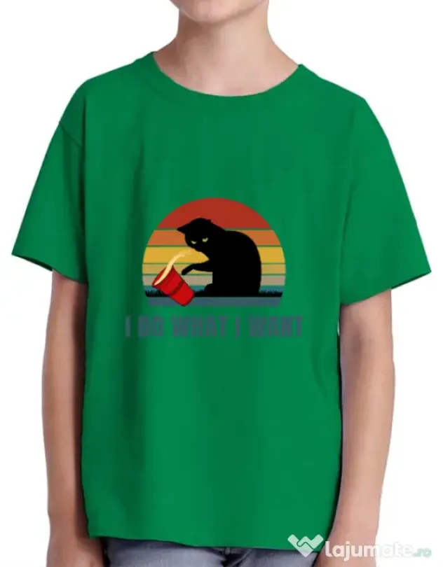 Tricou ADLER copil I do what i want Verde mediu