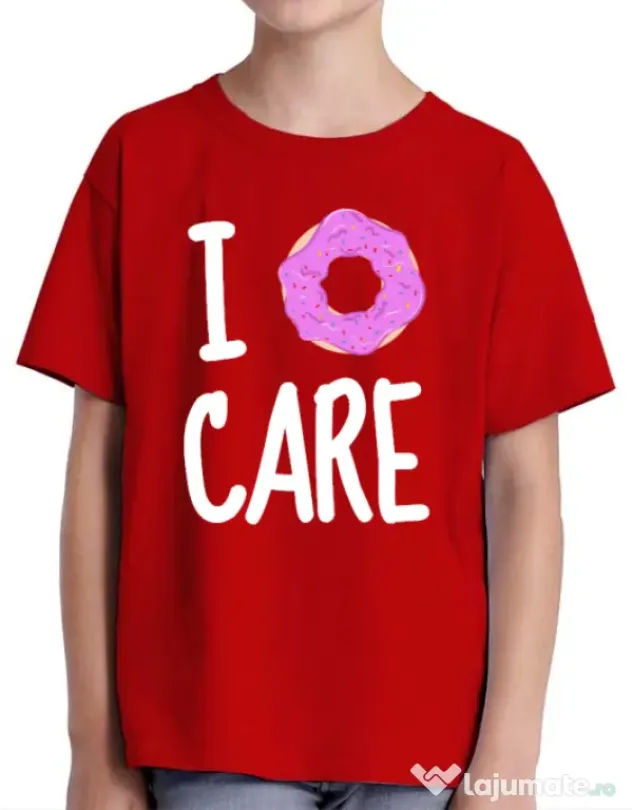 Tricou ADLER copil I donut care Rosu