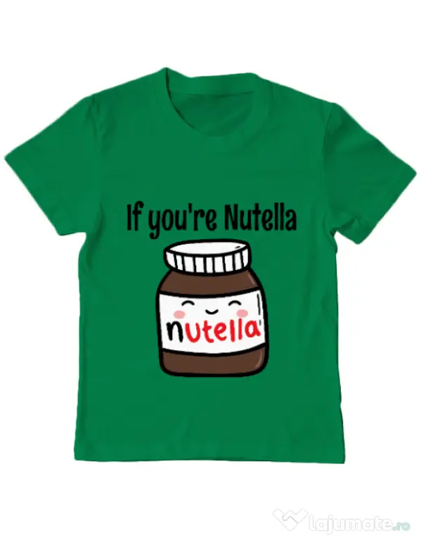 Tricou ADLER copil If you are nutella Verde mediu