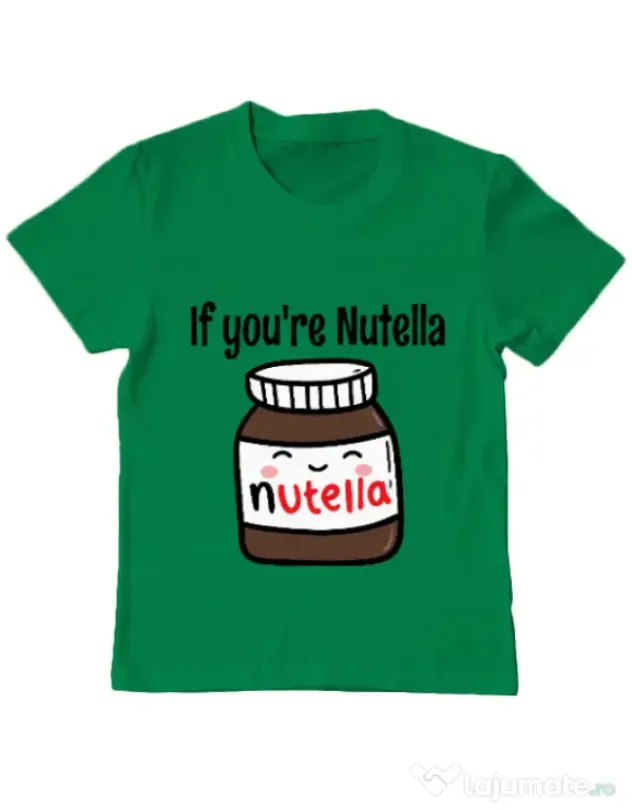 Tricou ADLER copil If you are nutella Verde mediu