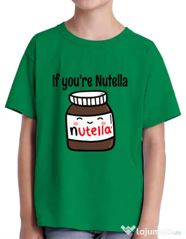 Tricou ADLER copil If you are nutella Verde mediu