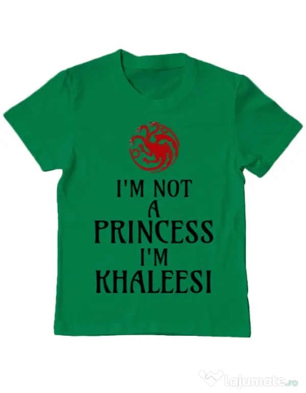 Tricou ADLER copil I'm Khaleesi Verde mediu