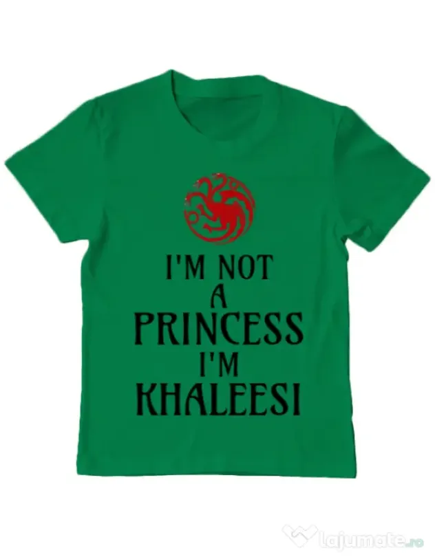 Tricou ADLER copil I'm Khaleesi Verde mediu