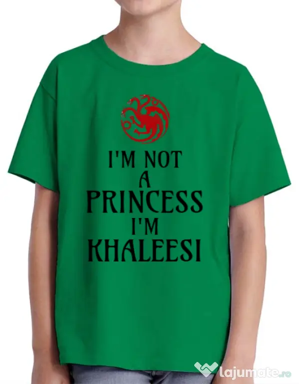 Tricou ADLER copil I'm Khaleesi Verde mediu