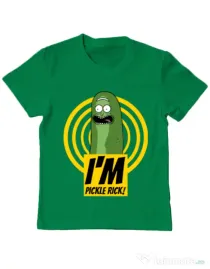 Tricou ADLER copil I'm pickle Rick! Verde mediu