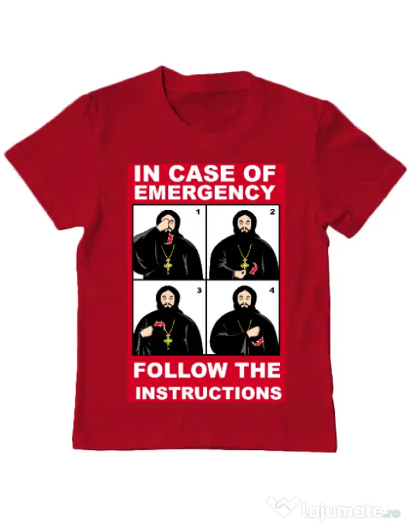 Tricou ADLER copil In case of emergency Rosu