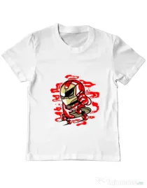 Tricou ADLER copil Iron Skate Alb