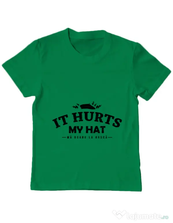 Tricou ADLER copil It hurts my hat Verde mediu