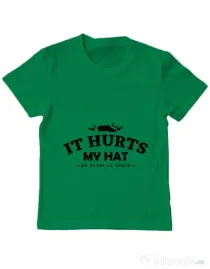 Tricou ADLER copil It hurts my hat Verde mediu