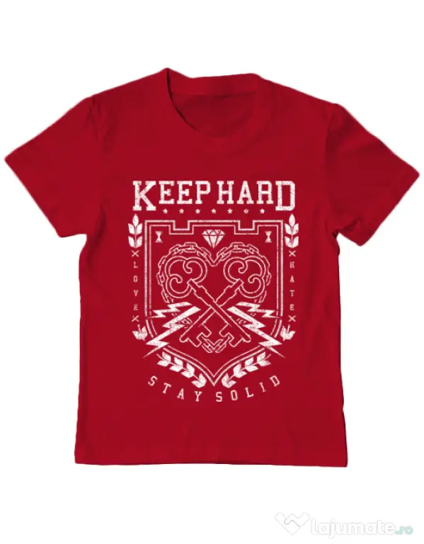 Tricou ADLER copil Keep Hard Rosu