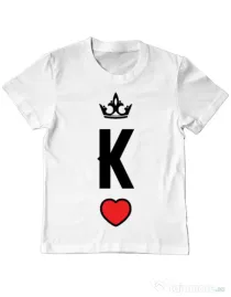 Tricou ADLER copil King Alb
