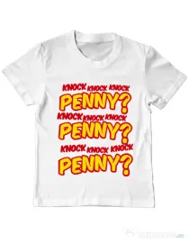 Tricou ADLER copil Knock Penny Alb