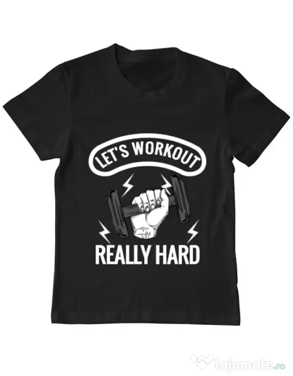 Tricou ADLER copil Let’s workout Negru