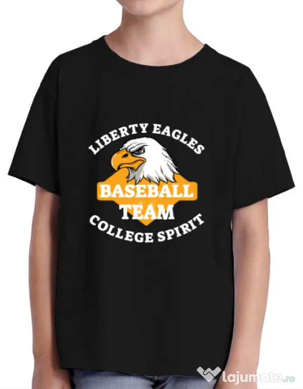 Tricou ADLER copil Liberty eagles Negru