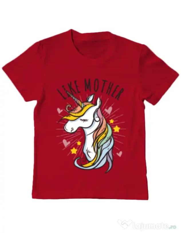 Tricou ADLER copil Like mother Rosu