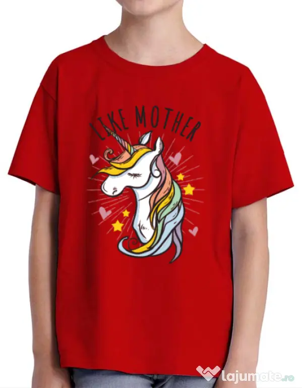 Tricou ADLER copil Like mother Rosu