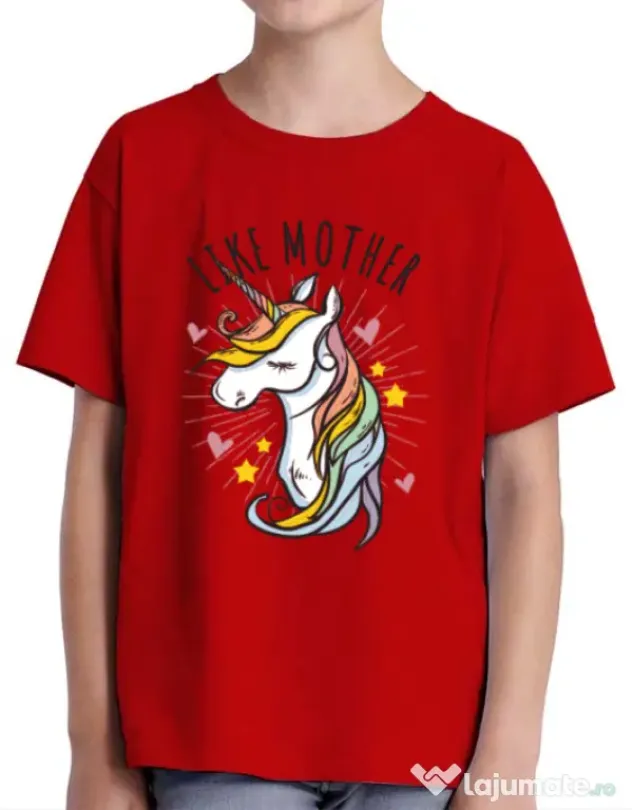 Tricou ADLER copil Like mother Rosu