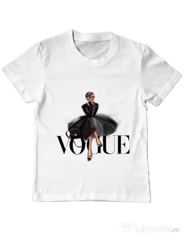 Tricou ADLER copil Little black tutu Alb